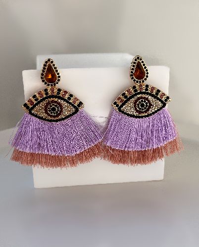 گوشواره چشم نظر ابریشمی زنانه I AM