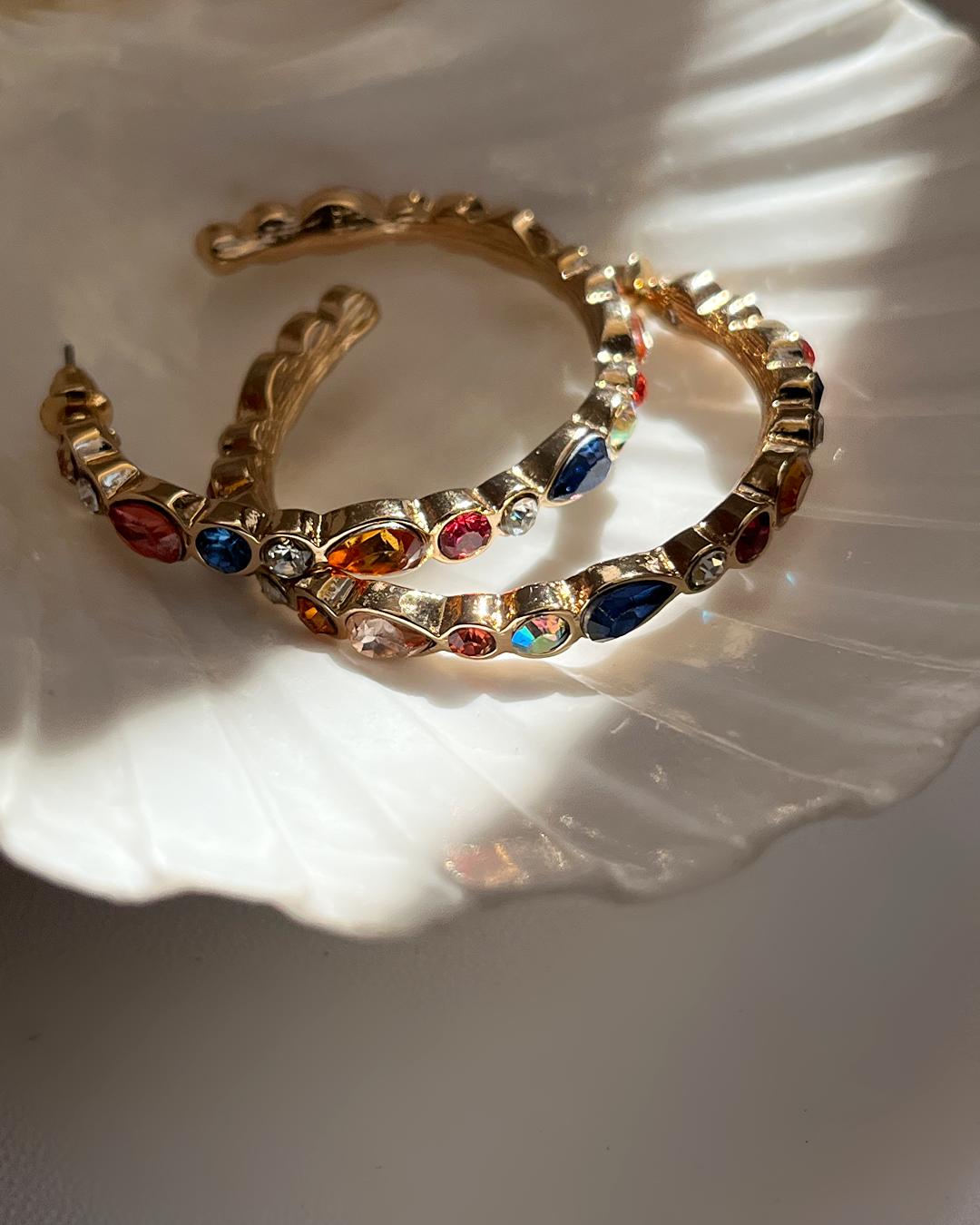 گوشواره مولتی کالر زنانه I AM