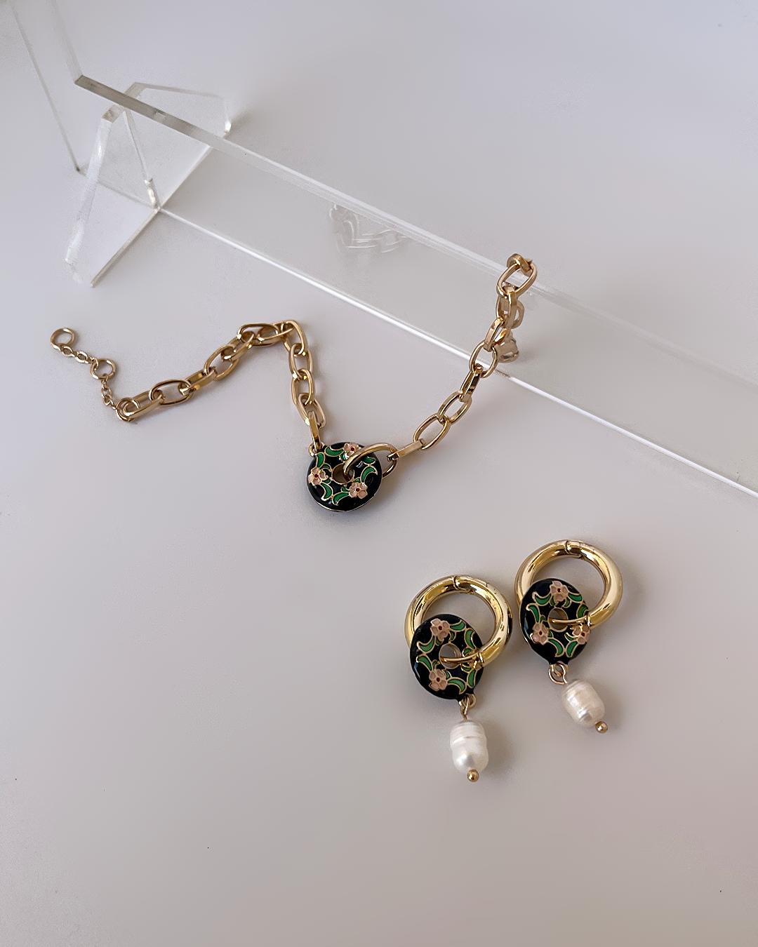 ست بدلیجات دستبند و گوشواره زنانه Tosh