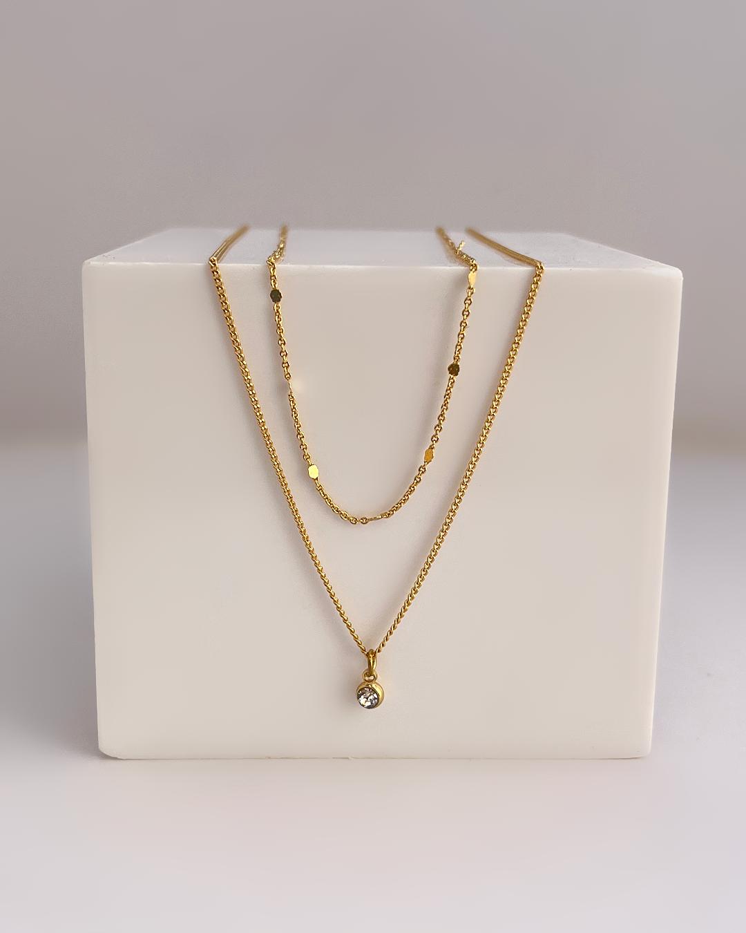 گردنبند دو لاین ریز زنانه Six