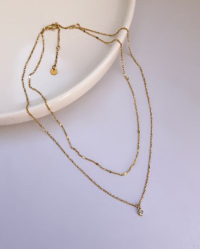 گردنبند دو لاین ریز زنانه Six