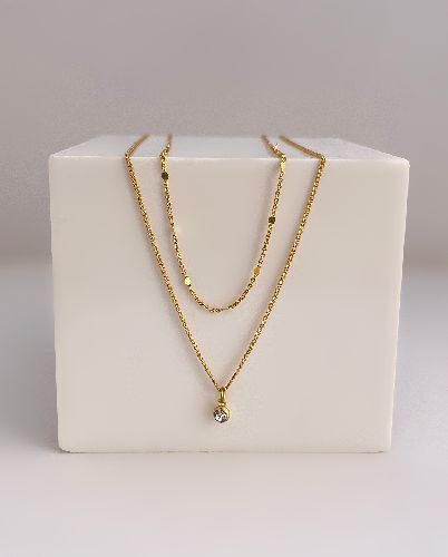 گردنبند دو لاین ریز زنانه Six