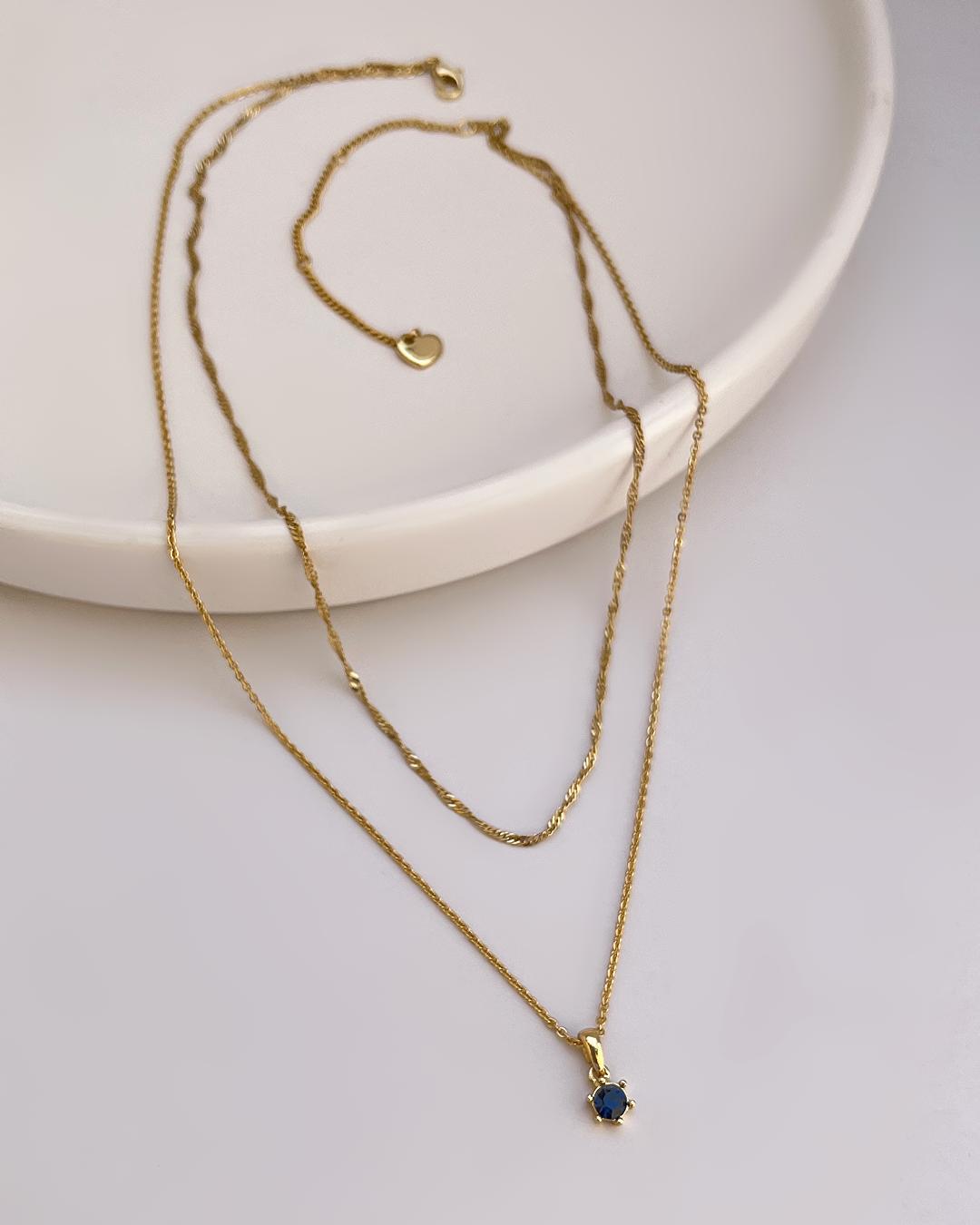 گردنبند 2لاین زنانه Six